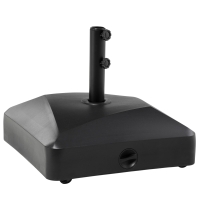 Outsunny Parasolvoet, Parasolstandaard, Parasolhouder, 54,5 x 54,5 x 46,5 cm, Zwart