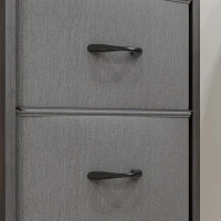 HOMCOM Four-Tier Industrial Display Shelf, with Bottom Drawers(m-8)