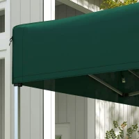 Outsunny Toldo de Substituição 3x3 m para Pérgola de Jardim Cobertura de Substituição para Tenda Dobrável Verde Escuro(m-7)