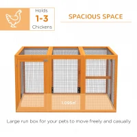 PawHut Wooden Chicken Coop with Combinable Design, for 1-3 Chickens(m-4)