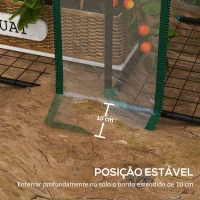Outsunny Estufa de Jardim de 3 Níveis Estufa de Terraço para Cultivo de Plantas em Pátio 143x46x141/151 cm Transparente(m-7)