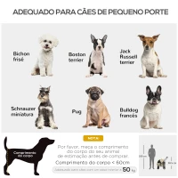 PawHut Carrinho para Animais de Estimação 2 em 1 Dobrável com Almofadado e Estrutura de Aço 81x68x98,5 cm Cáqui(m-4)