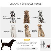 PawHut Fietskar voor kinderen, inclusief reflectoren, 1 vlag, 170 cm x 77 cm x 90 cm, Rood(m-4)