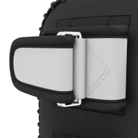 SPORTNOW Kickpolster voor Muay Thai, Kickboksen, Kunstlederen bekleding, 0,4 kg, 38x20x18 cm, Zwart/Rood/Wit(m-8)