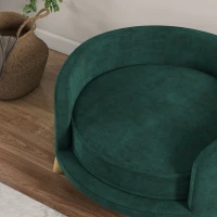 PawHut Hondenbed Hondensofa Huisdiersofa, Eucalyptushout, 68 x 68 x 35 cm, Groen(m-8)