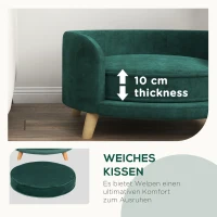 PawHut Hondenbed Hondensofa Huisdiersofa, Eucalyptushout, 68 x 68 x 35 cm, Groen(m-7)