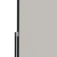 Outsunny Uittrekbare Zijdelingse Zonnescherm, Rolgordijn, Aluminium/Polyester, 3 x 1,4 m, Lichtgrijs(m-9)