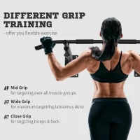 HOMCOM Pull Up Bar Wall Mounted with Punching Bag Hanger for Strengthen Muscle or Boxing Training(m-4)