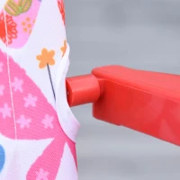 Outsunny Kids Folding Picnic Table Chair Set Color Stripes Outdoor w/ Parasol(m-12)