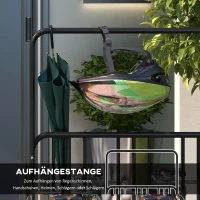 DURHAND Fietsenrek voor 4 fietsen, weerbestendig, extra beugel, 102 x 92 x 130 cm, Zwart(m-6)