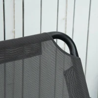 Outsunny 2 Seater Garden Swing Chair Outdoor Hammock Bench with Steel Frame Adjustable Tilting Canopy for Patio, Grey(m-9)