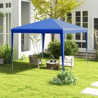 Outsunny 2.7m x 2.7m Garden Gazebo Marquee Party Tent Wedding Canopy Outdoor(Blue)(m-10)