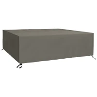 Outsunny Large Square Patio Garden Furniture Set Cover 600D Oxford Waterproof, 230 x 230 x 70cm, Grey(m-11)