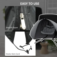 Outsunny 196 x 230cm Hanging Egg Chair Protective Cover - Black(m-5)