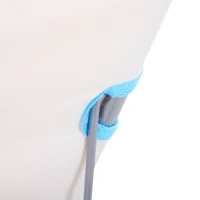 Outsunny Opvouwbare Ligstoel voor Strand, Tuin en Zon, Verstelbare Rugleuning, Zijvak, 48 cm x 134 cm x 33-43 cm, Beige(m-8)