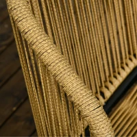 Outsunny Rattan Terrasmeubelset, 3-delig, zit- en rugkussens, kunstrattan, metalen frame, groen(m-8)