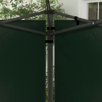 Outsunny Paredes Laterales para Carpa 3x3 m y 3x6 m Juego de 2 Paredes para Cenador con Ventanas 293x193 cm Verde Oscuro(m-8)