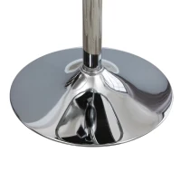 HOMCOM Mesa Alta de Bar Cuadrada con Reposapiés Ajustable y Marco de Metal para Salón Comedor 62x62x110 cm Negro y Plata(m-8)