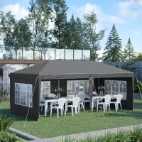 Outsunny 3 x 6m Pop-Up Gazebo, with Removable Walls - Grey(m-10)