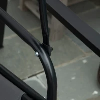 Outsunny 2 Seater Garden Swing Chair Outdoor Hammock Bench with Steel Frame Adjustable Tilting Canopy for Patio, Grey(m-7)