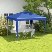 Outsunny 2.7m x 2.7m Garden Gazebo Marquee Party Tent Wedding Canopy Outdoor(Blue)(m-2)