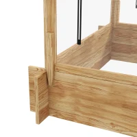 Outsunny 2-In-1 Wooden Greenhouse Planter Box - Natural(m-9)