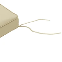 Outsunny 4-Piece Seat Cushions Pillow Replacement, Patio Chair Cushions Set with Ties for Indoor Outdoor, Beige(m-8)