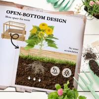 Outsunny 2-In-1 Wooden Greenhouse Planter Box - Natural(m-7)