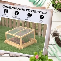 Outsunny 2-In-1 Wooden Greenhouse Planter Box - Natural(m-5)