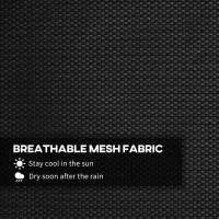 Outsunny Garden Swing Seat Cover Replacement, for 2 and 3 Seater Swing Bench, 115cm x 45cm x 45cm, Black(m-4)