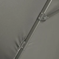 Outsunny 3 x 3(m) Cantilever Parasol with Cross Base, Garden Umbrella with 360° Rotation, Crank Handle and Tilt for Outdoor, Patio, Grey(m-8)