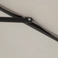 Outsunny 3m Parasol Patio Umbrella, Outdoor Sun Shade with Tilt and Crank Handle for Balcony, Bench, Garden, Light Grey(m-11)