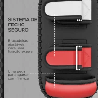 SPORTNOW Escudo de Golpe para Boxe Thai Pads 38x20x18 cm para Treinos de Boxe Kickboxing Muay Thai Kárate Preto(m-5)