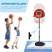 SPORTNOW Verstelbare Basketbalstandaard met Magnetisch Dartbord, 98-148cm, Zwart(m-5)