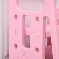 HOMCOM Torre de Aprendizagem para Crianças Banco Infantil com Altura Ajustável para Cozinha Sala de Jantar 47x47x90cm Rosa(m-9)