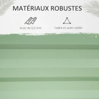 Outsunny Mini Serre de Jardin Serre à tomates mini serre tunnel avec carré Potager toit pointu - Acier Thermo-laqué, tôle d'acier ondulée, PE Haute densité Anti-UV - fenêtre zippée Enroulable Vert(m-5)