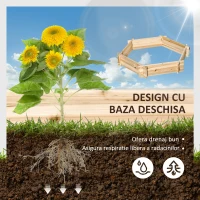Outsunny Pat de Gradina fara Baza si cu Structura de blocare, din Lemn, 100x92x16cm(m-4)