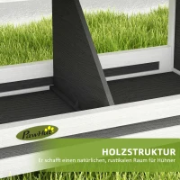 PawHut Legnest voor Kippen Hühnernest, weerbestendig, asfaltdak, 66 x 37 x 34 cm, Natuur + Zwart(m-5)