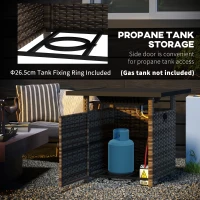 Outsunny 72.5 x 72.5cm 50,000 BTU Fire Pit Table, with Cover - Brown(m-5)