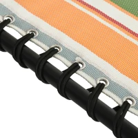 Outsunny Folding Sun Lounger Beach Chaise Chair Garden Reclining Cot Camping Recliner with 4 Position Adjustable Multicolored(m-10)