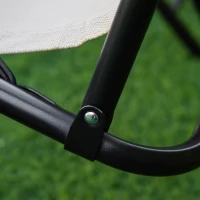 Outsunny 3pcs Folding Zero Gravity Chairs Sun Lounger Table Set w/ Cup Holders Reclining Garden Yard Pool, Beige(m-8)