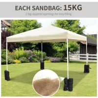 Outsunny 4pcs Gazebo Weight Sand Bags Leg Weights Marquee Tent Canopy Base(m-4)