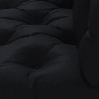 Outsunny Set de 2 Perne pentru Sezut si Spatar pentru Exterior pentru Paleti, Perne de Sezut Hidrofobe, Negru(m-7)