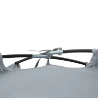 Outsunny Cort pentru Camping 2 Persoane, Cort Cupola Extensibil cu Usi si ferestre, 350x220x145cm, Gri(m-8)