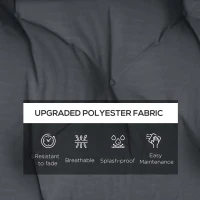 Outsunny Set de 2 Perne pentru Sezut si Spatar pentru Exterior pentru Paleti, Perne de Sezut Hidrofobe, Gri Carbune(m-4)