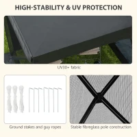 Outsunny Cort Copertina Pliabil de 2 x 2,5 m, Cort de Camping(m-6)