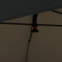 Outsunny Gazebo Pieghevole 3.6x3.6m con Apertura a Bottone, Altezza Regolabile e Borsa con Ruote, Nero(m-9)