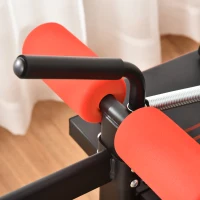 HOMCOM Panca Multifunzione per Addominali con Bande Elastiche, Pieghevole e Salvaspazio, 139x58x71-81cm(m-4)