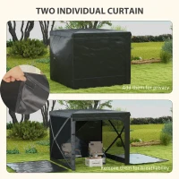 Outsunny Cort Copertina Pliabil de 2 x 2,5 m, Cort de Camping(m-5)