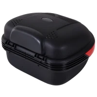 HOMCOM Bauletto Moto Universale 30L + Chiavi e Accessori, 45x39x28cm, Nero e Rosso(m-6)